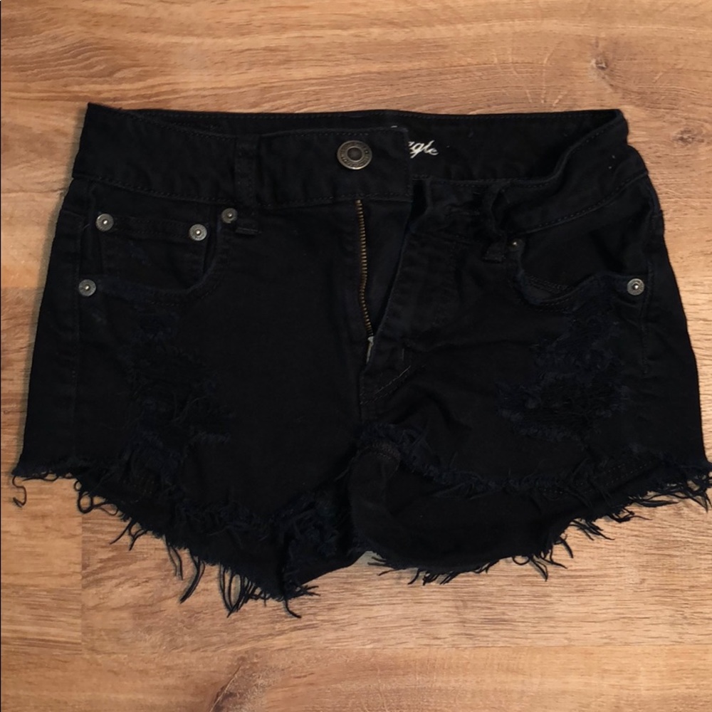 Black American Eagle jean shorts